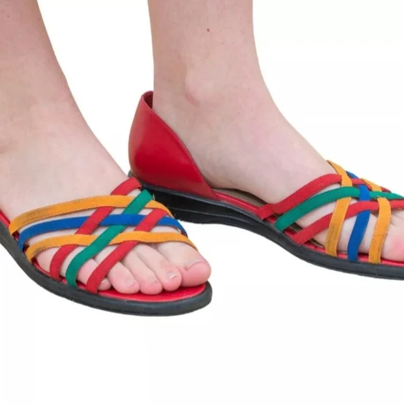Mootsies Tootsies Shoes Mooties Tooties Colorful Rainbow Red